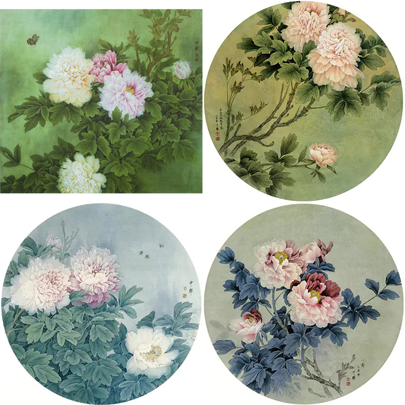 手绘稿工笔画白描底稿花鸟国画