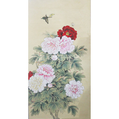 精品国画牡丹花鸟工笔画白描底稿可直接上色熟宣纸纯手绘线描画稿 虎窝淘