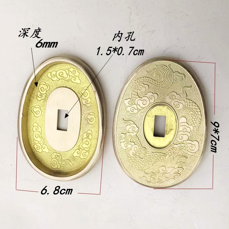 直销！龙泉剑配件黄铜刀镡剑挡口铜护手 刀挡黄铜雕花,家居饰品,其他工艺饰品,淘宝优惠券,粉丝福利购,淘宝优惠卷