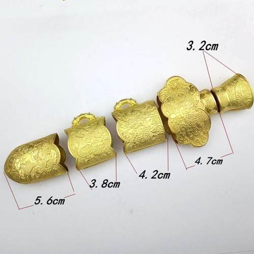 龙泉剑黄铜雕花小剑配件龙纹短剑装具黄铜材质中号太极剑配件