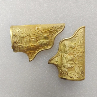 新品上架龙泉菜刀配件纯黄铜雕刻吞龙口菜刀箍高档装饰工艺包邮促