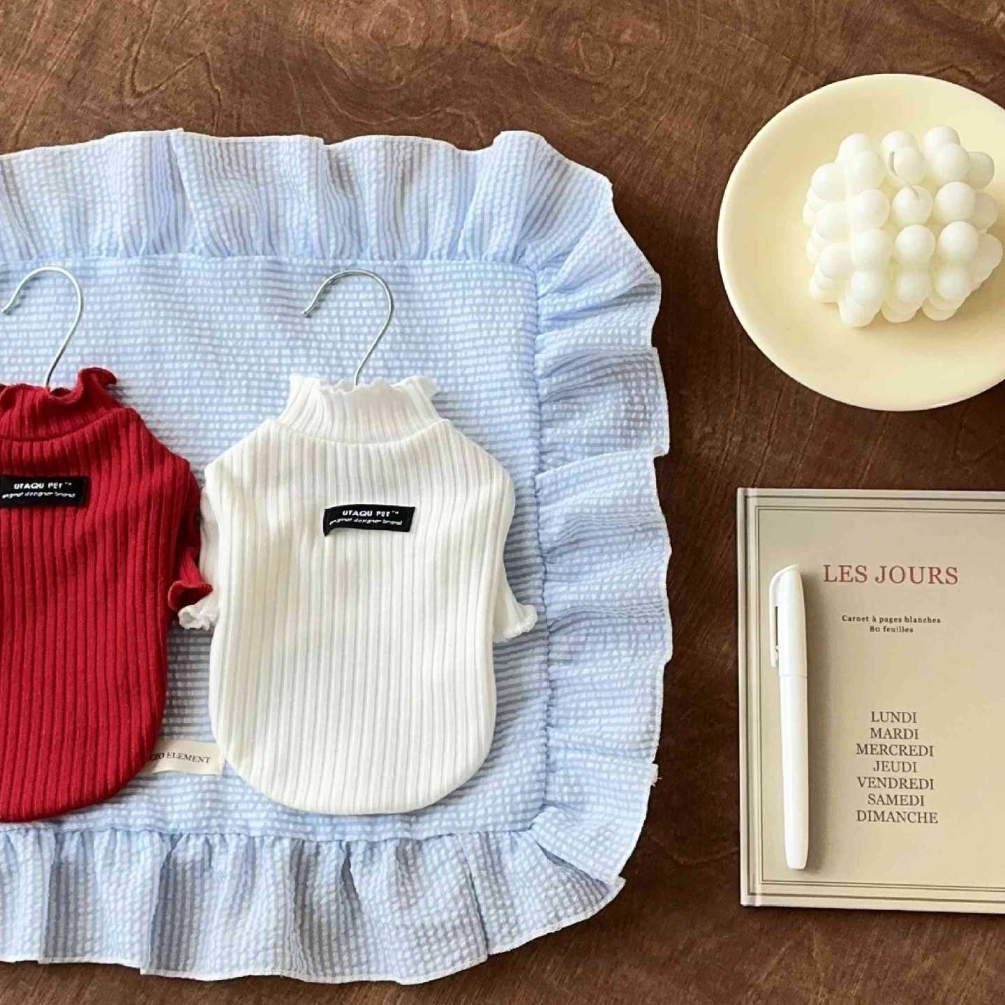 宠物狗狗衣服雪纳瑞约克夏马尔济斯泰迪比熊密锁条纹打底衫