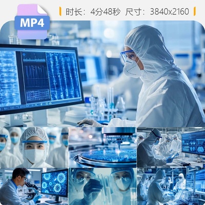 高清实验室科研团队科技创新原创AI互联未来幻宣传片视频素材