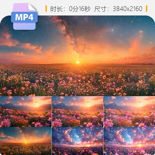高清绚丽缤纷花瓣醉人芬芳徜徉梦幻温柔海涌水波荡漾美景视频素材