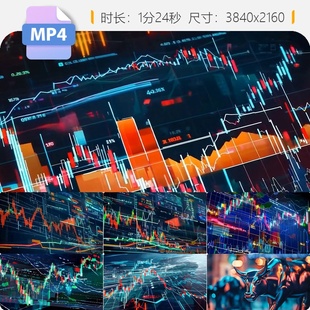 高清股票市场走势交易金融证券牛熊指数崩盘下跌投资者恐视频素材