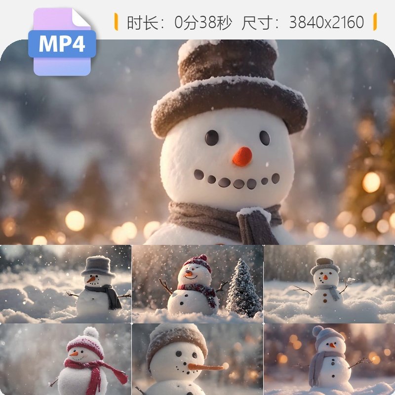 高清雪人冬天大寒立春圣诞戴帽子中国风造型快乐童话世界视频素材,商务/设计服务,设计素材/源文件,淘宝优惠券,粉丝福利购,淘宝优惠卷