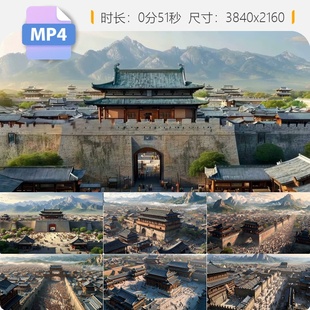 高清西周周朝宫殿街道古建筑历史纪录片黄帝时代筑临淄城视频素材