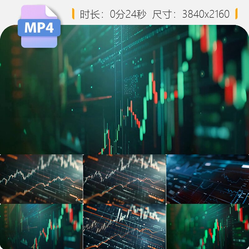 高清股市证券期货数据CPI与PPI通胀市场走势投资策略分析视频素材