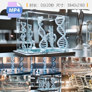 高清DNA核糖核酸双螺旋遗传基因分子结构生物科学疾病突视频素材