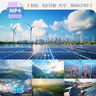 高清国家电网智慧电力HUD新能源清洁绿色碳中和AI特超视频素材