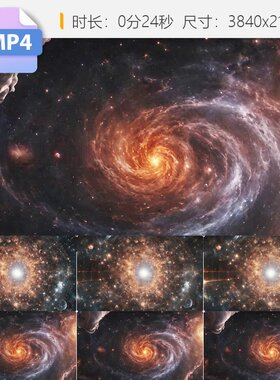 高清4K宇宙起源银河系星空浩瀚螺旋云团黑洞虫洞遥感大气视频素材