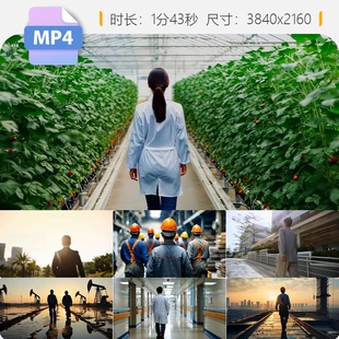 高清各行各业人物向前行走原创背影奋斗者励志希望视频素材