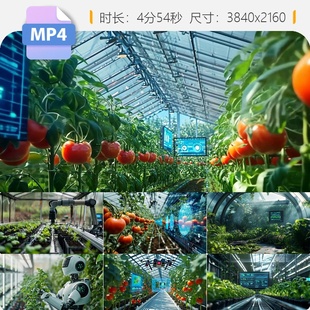 高清智慧农业科技乡村振兴现代化种植生产管理自动灌溉数视频素材