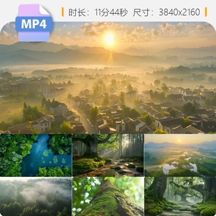 高清祖国风光大江大河航拍中国山川瀑布森林云海自然风景视频素材