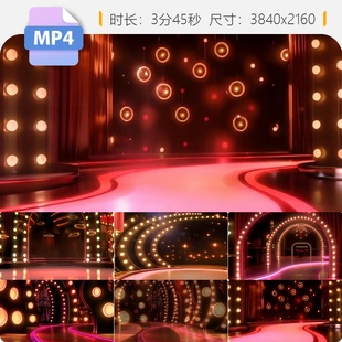 高清漫步人生路舞台背景邓丽君复古上海滩百乐门led大屏视频素材