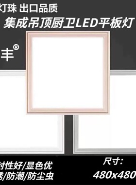 480x480*480适用时十代集成吊顶大客厅餐厅嵌入式LED照明面平板灯