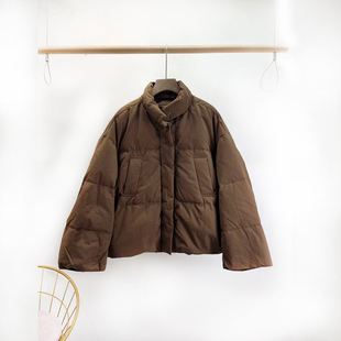 SELF时尚显瘦百搭外套2025冬装新款韩系宽松短款开袋羽绒服女9618