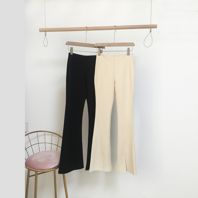 复古开叉微喇裤百搭休闲裤