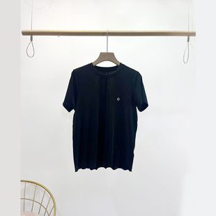 新款 上衣2025夏装 休闲花边圆圈刺绣T恤9602 宽松短袖 SELF百搭时尚