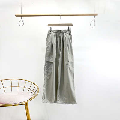 SELF高腰宽松百搭休闲裤2025秋装新款韩版抽绳薄款防晒工装裤8688