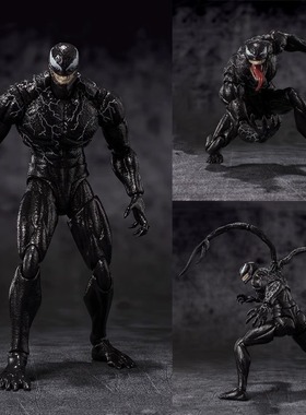SHF毒液3电影版Venom手办漫威超凡蜘蛛侠 多关节可动玩具模型摆件