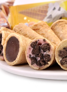 英国风味零食Highgen-Dass冰淇淋巧克力脆皮甜筒蛋卷草莓奶油夹心