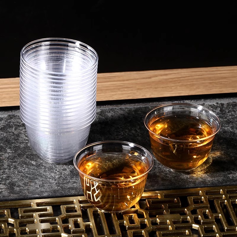 透明一次性茶具套装加厚