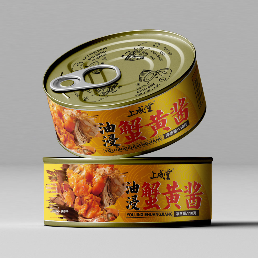 上成堂油浸蟹黄酱+海胆羹 2罐装即食下饭菜开罐即食调味酱菜