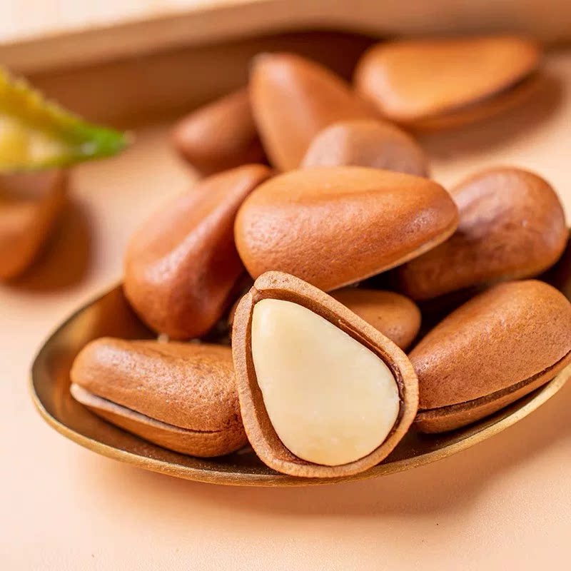 2025年新货长白山红松子特大颗粒开口松籽原味非油炸吉林直发