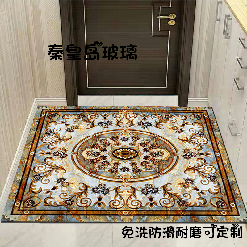 定制钢化玻璃地垫脚垫背景墙桌面