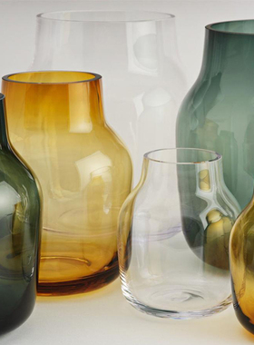 丹麦进口正品MUUTO Silent Vase花瓶摆件客厅插花高级感玻璃北欧