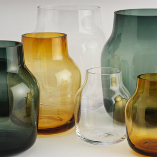 Vase花瓶摆件客厅插花高级感玻璃北欧 Silent 丹麦进口正品 MUUTO