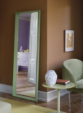 丹麦进口MUUTO ARCED MIRROR 彩色云杉木穿衣镜镜子卧室北欧简约