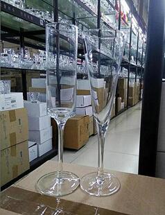 创意透明三角形锥形直筒形香槟杯气泡酒杯果汁饮料杯高教酒杯