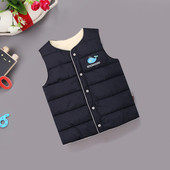 中小孩内胆加厚婴儿马夹 马甲保暖羽绒棉背心男女童装 新品 儿童冬季