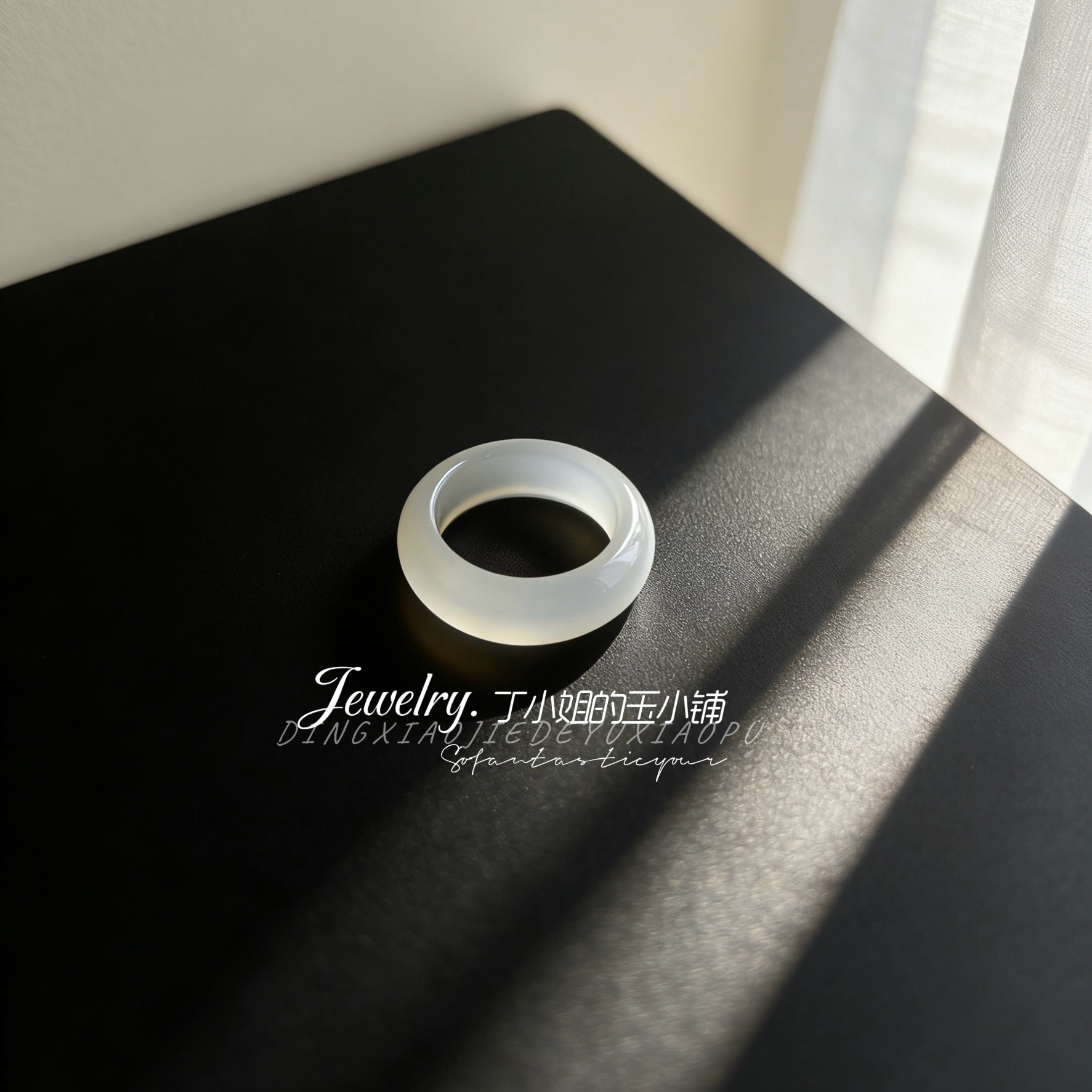 天然马料玉戒指白月光玉髓玛瑙戒指小众设计宝石素圈指环新中式风,珠宝/钻石/翡翠,手饰,淘宝优惠券,粉丝福利购,淘宝优惠卷