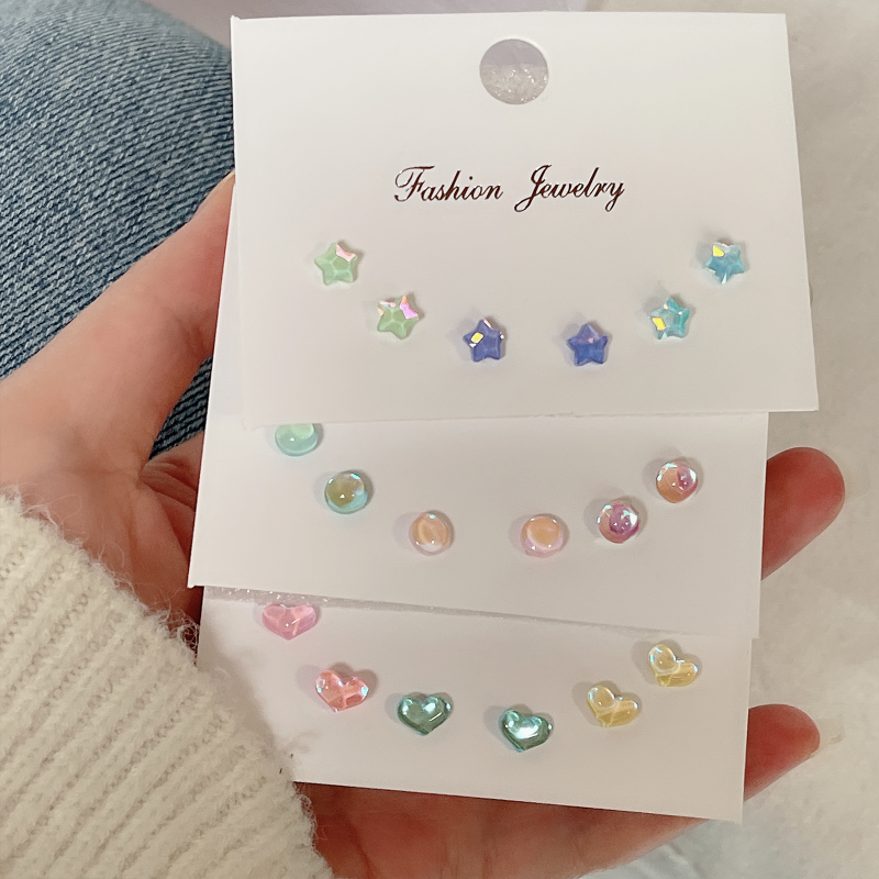 冰透炫彩耳钉甜美清新感简约耳饰耳环女,饰品/流行首饰/时尚饰品新,耳钉,淘宝优惠券,粉丝福利购,淘宝优惠卷