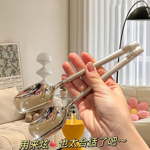 ins不锈钢甜品勺西餐小勺家用冰淇淋勺精致高颜值汤勺饭勺餐具