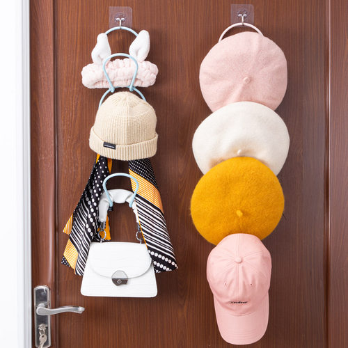 免打孔宿舍卧室墙上置物放帽挂钩