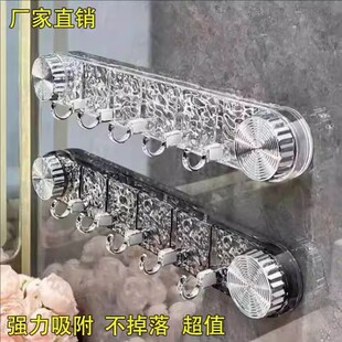 旋转吸盘挂钩一排免打孔强力承重挂勾家用挂衣钩排钩浴室联排粘钩