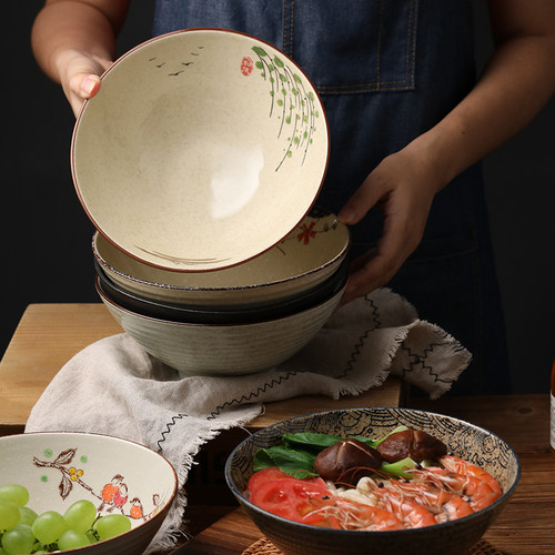 釉下彩陶瓷日式斗笠碗热干面宿舍