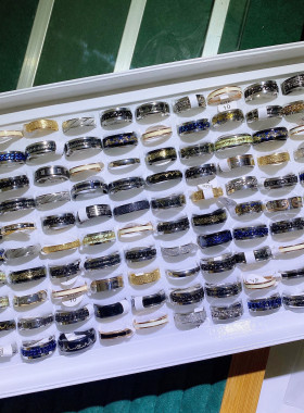 男不锈钢欧美不掉色戒指跨境简约