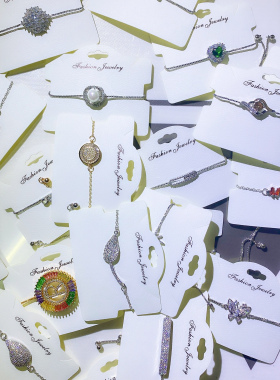 女锆石微镶镀18K日韩抽拉可调节