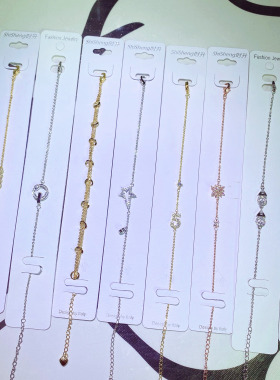 女铜微镶锆石日韩简约保色手链