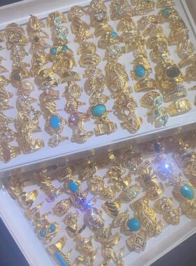 不规则戒指镶钻锆石欧美个性女