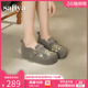 一脚蹬日常通勤百搭休闲鞋 新品 女2026春季 索菲娅复古风刺绣勃肯鞋