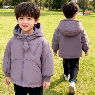 大童女式初中生外套男式夹棉男款女款2025新款超好看加绒冲锋衣冬