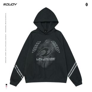 OVDY左奇函张奕然同款 高街加绒卫衣男女潮牌摇粒绒外套冬 重磅美式