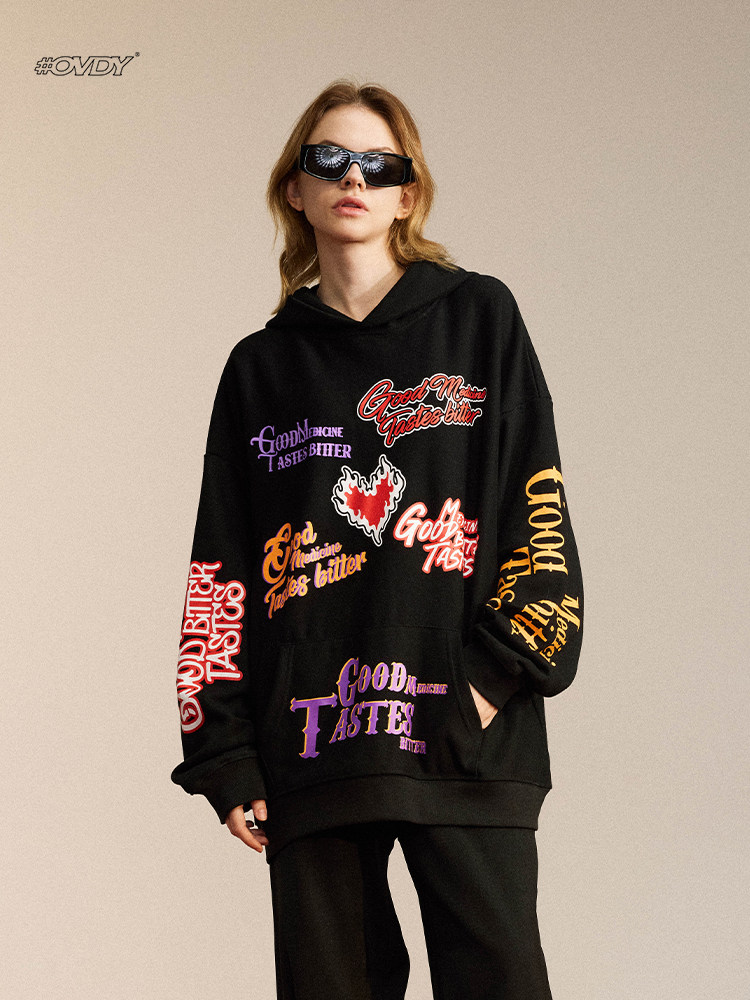 OVDY满印字母印花潮牌卫衣男百搭