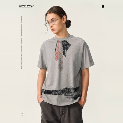 OVDY重磅短袖男女创意印花情侣